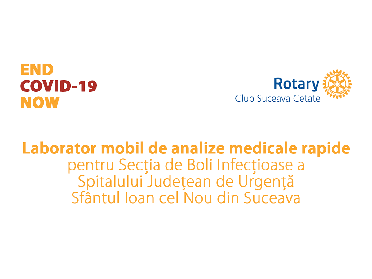 Laborator mobil de analize medicale rapide | Rotary Club Suceava Cetate
