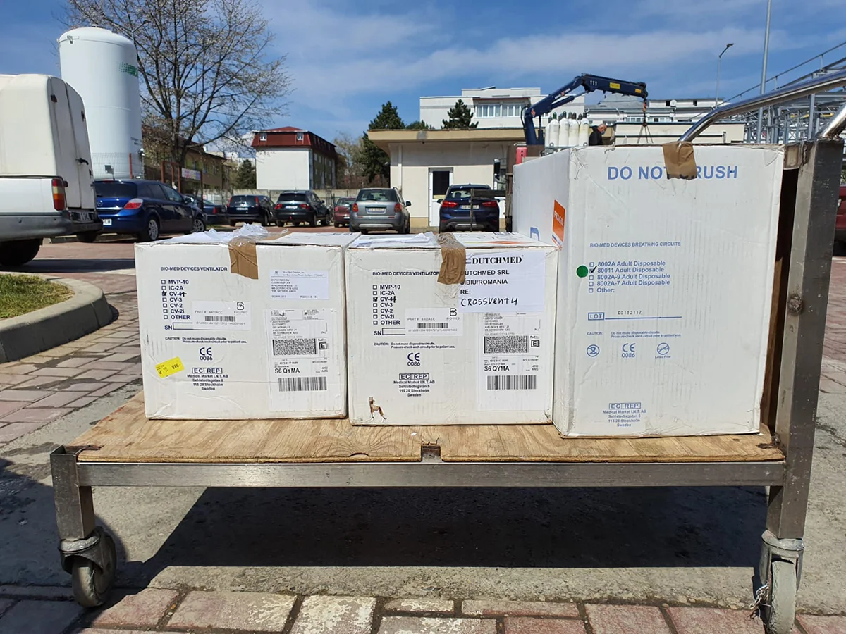 Două aparate de ventilație mecanică Crossvent 4+ pentru Spitalul Județean de Urgență Sfântul Ioan cel Nou din Suceava